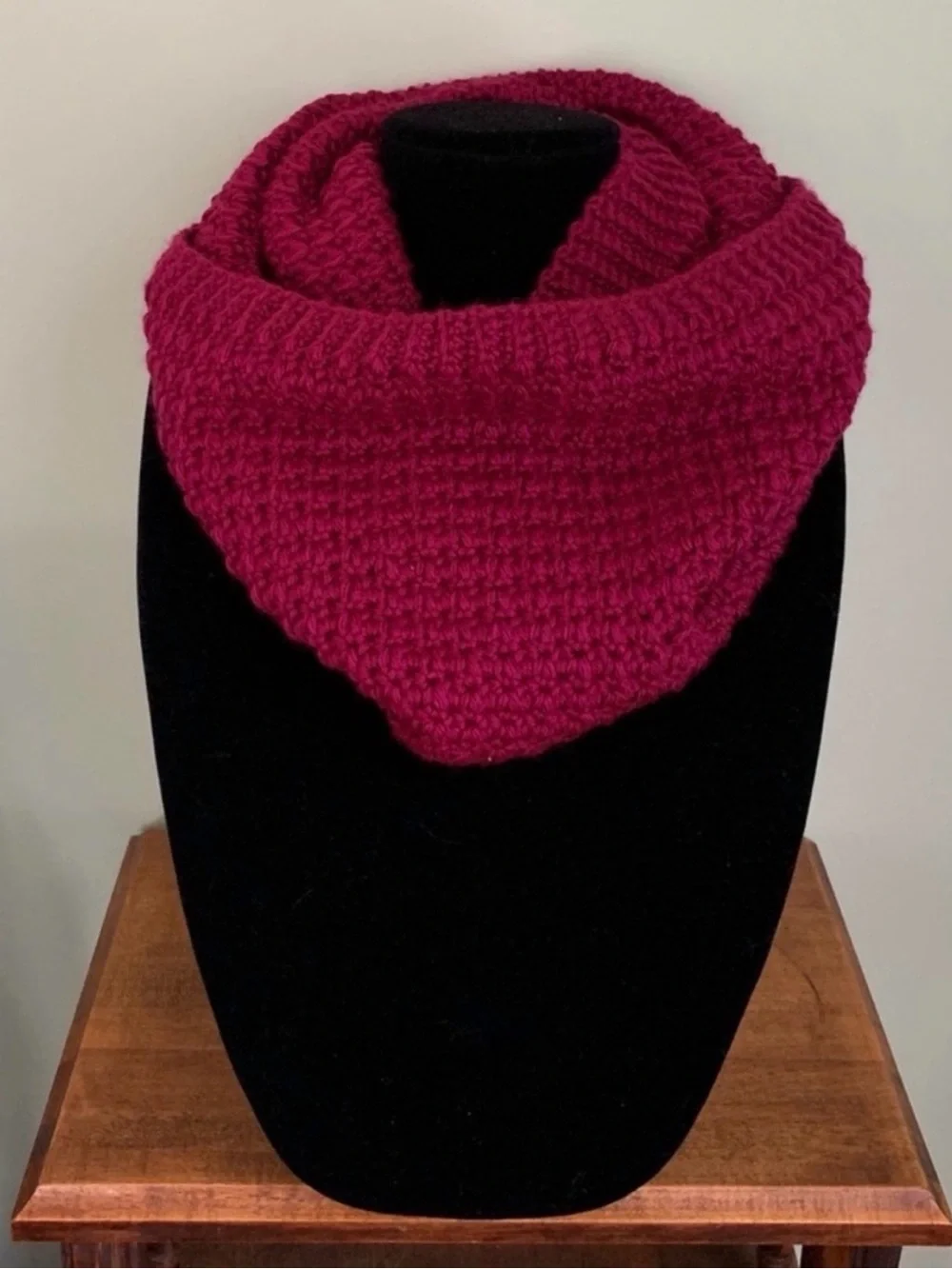 Handmade Berry Infinity Scarf/Cowl